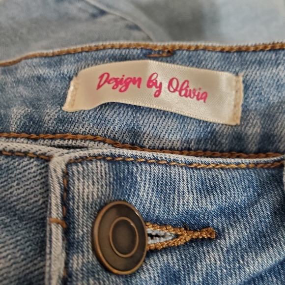 💟 Design by Olivia Blue High Rise Cropped Ankle Jeans 7 - Picture 7 of 8